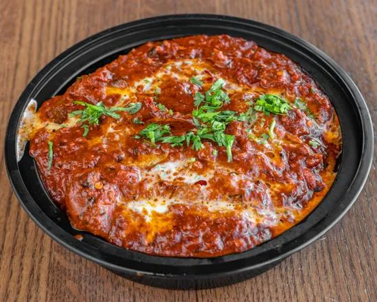 Butter Chicken Skillet — family butter chicken recipe with peppers, onions, cheese and hashbrowns at Sunny Side Up Sherwood Park